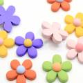 26mm Multicolor Flower Flatback Resin Cabochons Scrapbook Craft DIY Embellishments Decoration Headwear accessories