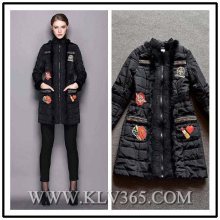 European Fashion Design Women′s Winter Mink Fur Down Coat