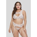 Aangepaste plus size kanten bh set lingerie