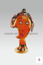 Ethnic Customs Woman Art Glass