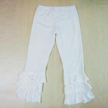 High quality kids cotton long pants clothing children solid girls ruffle leggings