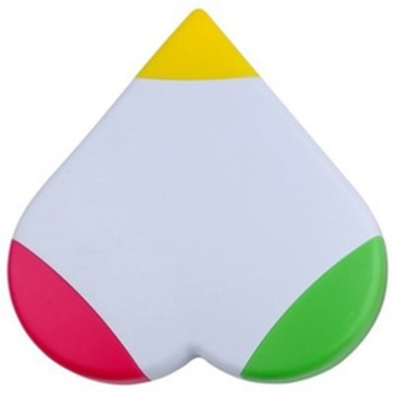 Heart Shape 3 in 1 Highlighter Pen