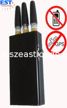 Est-808kc Gps Signal Jammer + Mobile Phone Blocker With 3 Antenna , Black