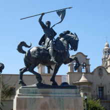 large sculptures metal craft bronze outdoor knight statue for garden