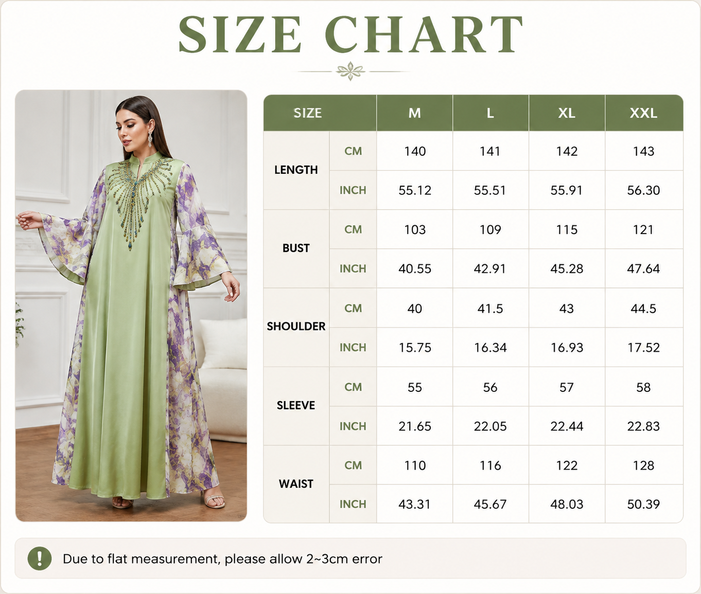 منجوق دوزی V یقه فلر آستین Abaya Beaded Embroidery V Neck Flare Sleeve Abaya