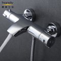 All-match Black Thermostatic Shower Simple Suits