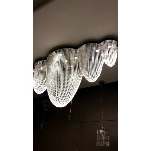 Luz de teto de cristal de luxo para decoração de casa corredor de sala