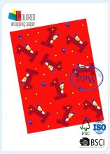 Lovely Red Pattern Design Custom Gift Shiny Gift Wrapping Paper For Birthday Day