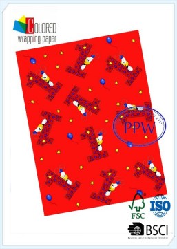 Lovely Red Pattern Design Custom Gift Shiny Gift Wrapping Paper For Birthday Day