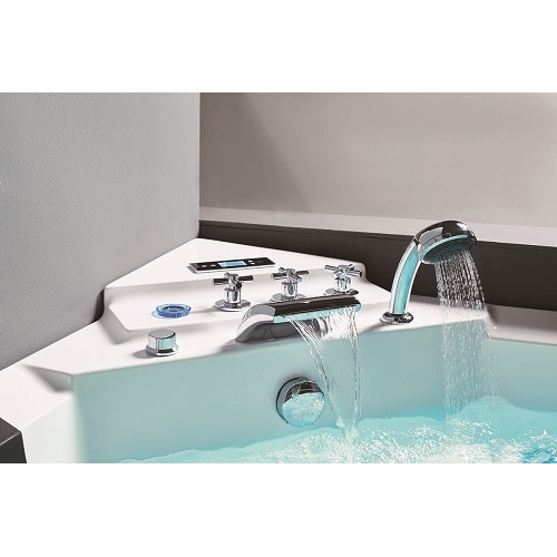 Acryl Luxus Dreieck Glas Massage Badewanne