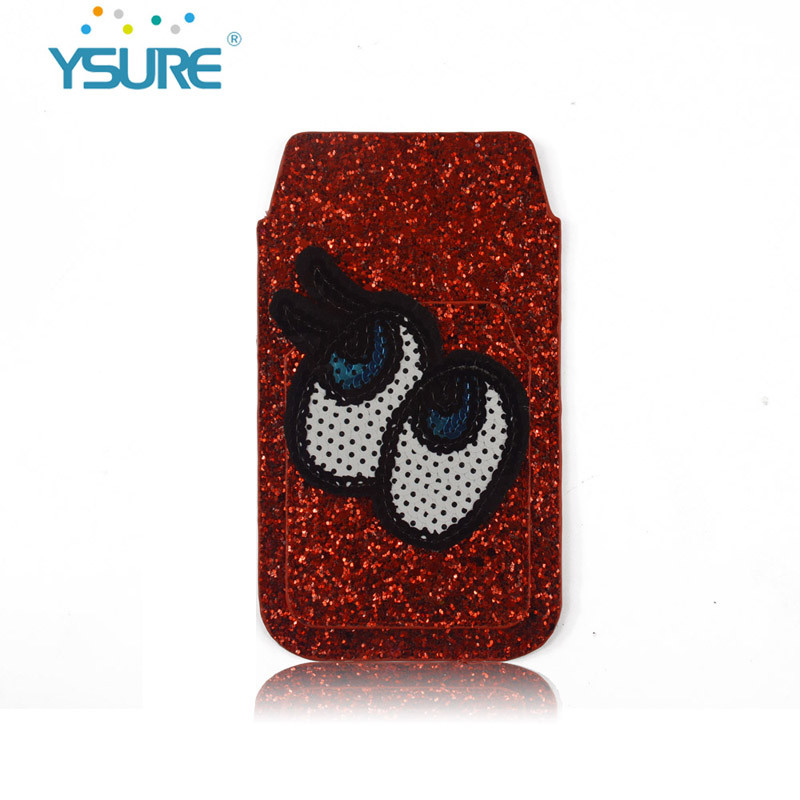 New Style bling Lovely leather case for Phone 4.7 following with Universal Pouch