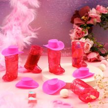 Country Western Bachelorette Party Supplies: Mini Cowboy Boot Glasses & Pink Boot Cups