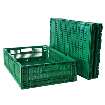 Collapsible Beverage Storage Bin - Custom Rectangular 24x17 Inches Stackable Crate