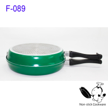 non-stick induction double sided fry pan