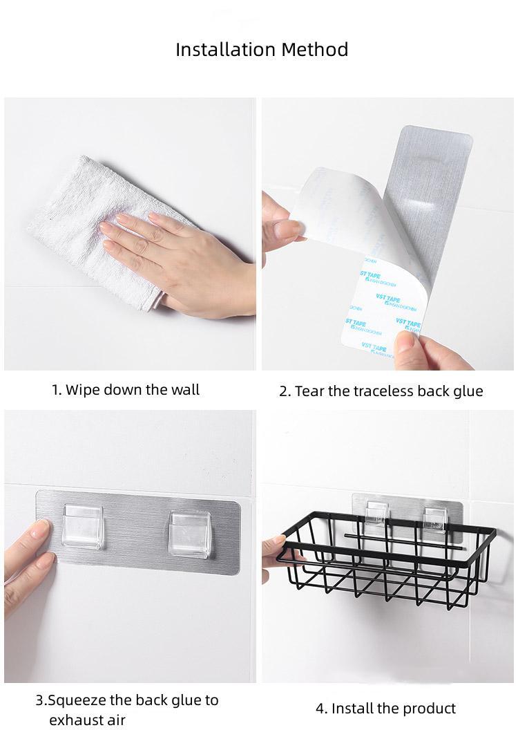 প্রাচীর-মাউন্ট করা লোহার ড্রেন র্যাক Wall-Mounted Iron Drain Rack