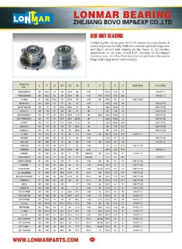 01 HUB UNIT BEARING AUTO BEARINGS TGB12095S43 TGB12095S49 512025