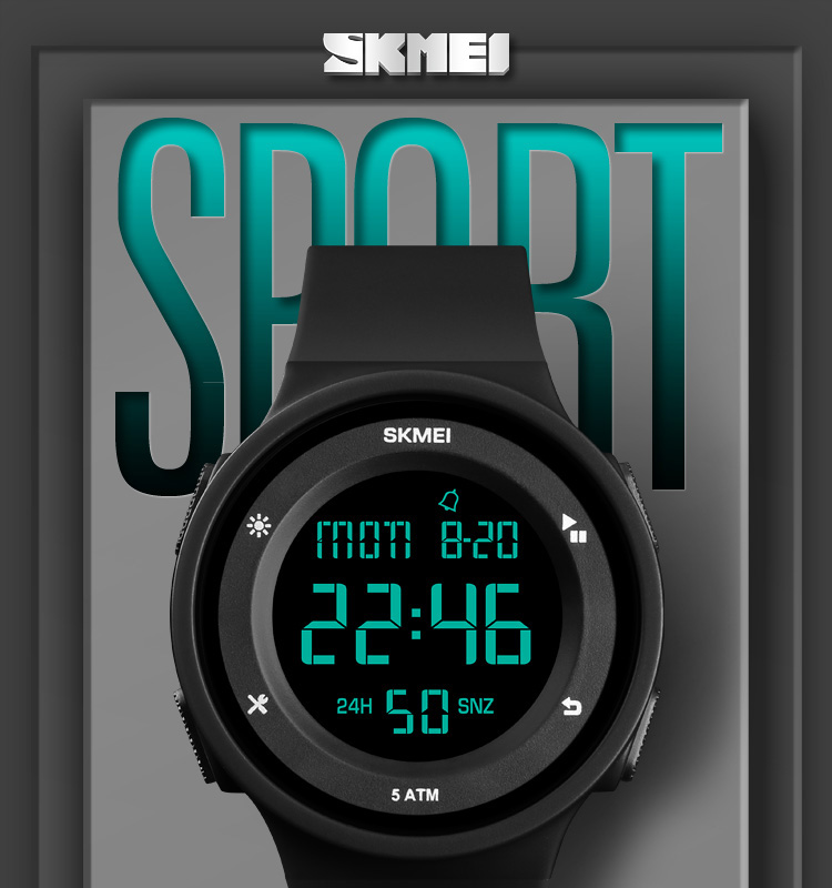 new design skmei 1445 simple fashion black ladies sport watch waterproof wrist watch digital unisex