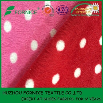 China manufacturer polyester printed fabric micro fleece