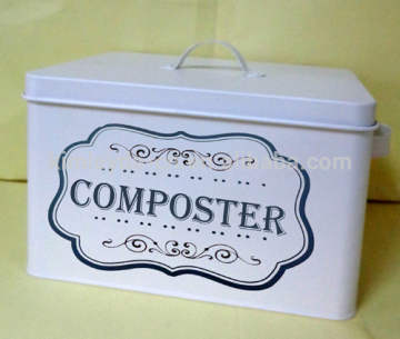 new tin storage container garden composter