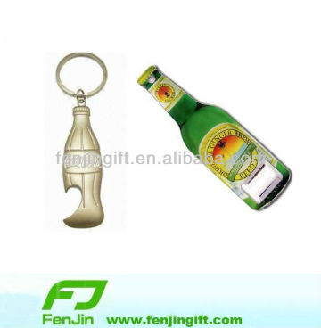 manufacture metal bottle shape bottle opener with logo