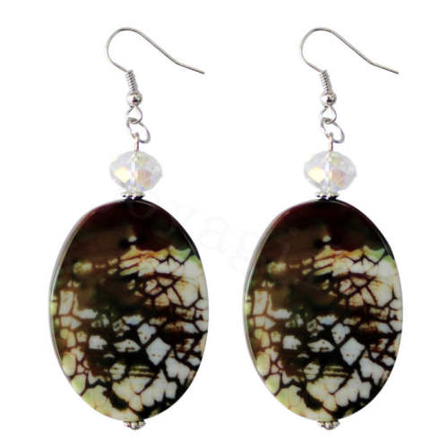 Natural Gemstone Agate Earring