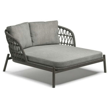 Upholstered Waterproof Fabric Double Outdoor Lounge Bed
