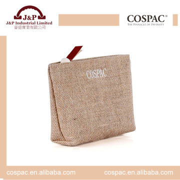 Cotton hemp travel coffee cold cosmetic bag wholesale