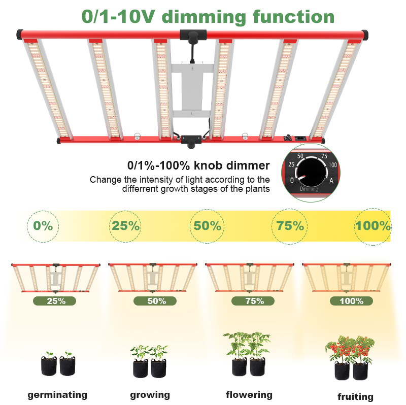 3x4FT 320W LM301H-diodes voor commerciële kas groeien