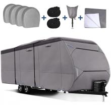 Uppgraderad vattentät 500D Top Travel Trailer Cover