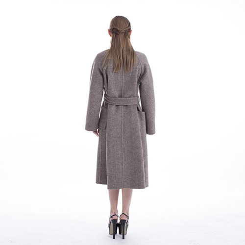 Winter ladies wear belted cashmere coats