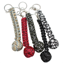 Colorful Self-Defense Monkey Fist Paracord Keychain