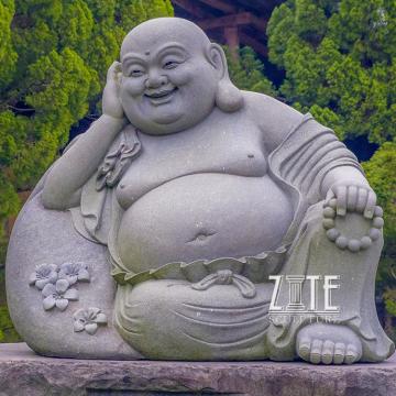 Factory custom garden decoration large marble laughing buddha statue