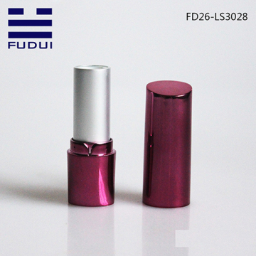 New red empty cosmetic lipstick tube