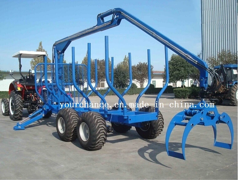 New Product Zm8006 8tons ATV Forest Log Trailer with Crane for Sale