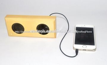 Portable phone wooden mini speaker wired speakers