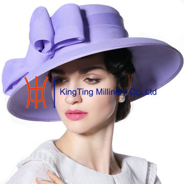 women's church wedding derby hat floral fascinator wide brim organza hat