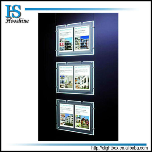 Doulbe side crystal acrylic frames led light boxes