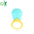 Cute Cartoon Diamond Shape Silicone Baby Teether Rings