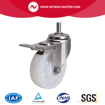 Stainless 4 Inch 110Kg Threaded Brake TPA Caster