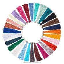 28-Piece Mixed Color Mini Tassel Loop Handmade Silk Tassel Pendants by Pandahall