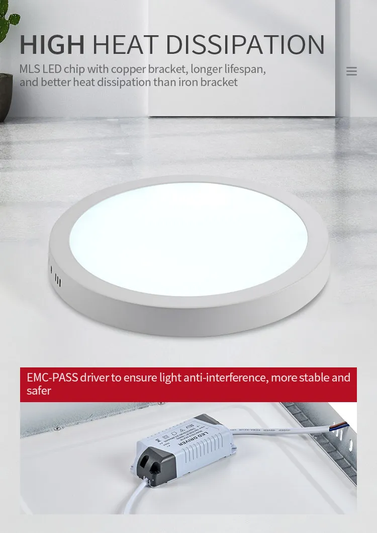 Sleek 12W Round LED Ceiling Light for Contemporary Spaces