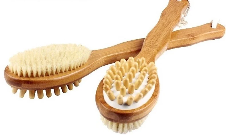 Wooden Handle Bath Scrubber Cleaning Tool Brush Handle