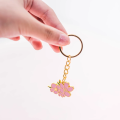 Zinklegering Cartoon Mini Metal Flower Charm Keychains