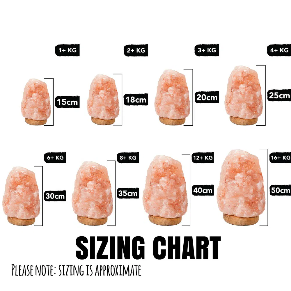 Handcrafted Himalayan Salt Lamp in Various Shapes and Designs