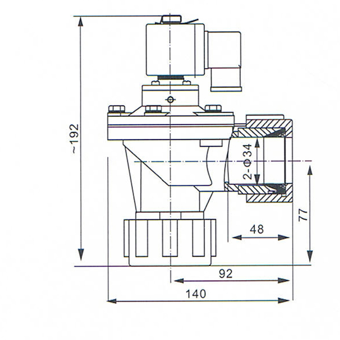 Dimension of DMF-ZM-25