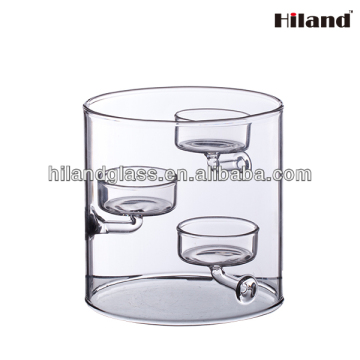 Promotional wholesale borosilicate glass candleholder