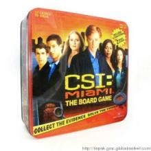 Square DVD tin with step top