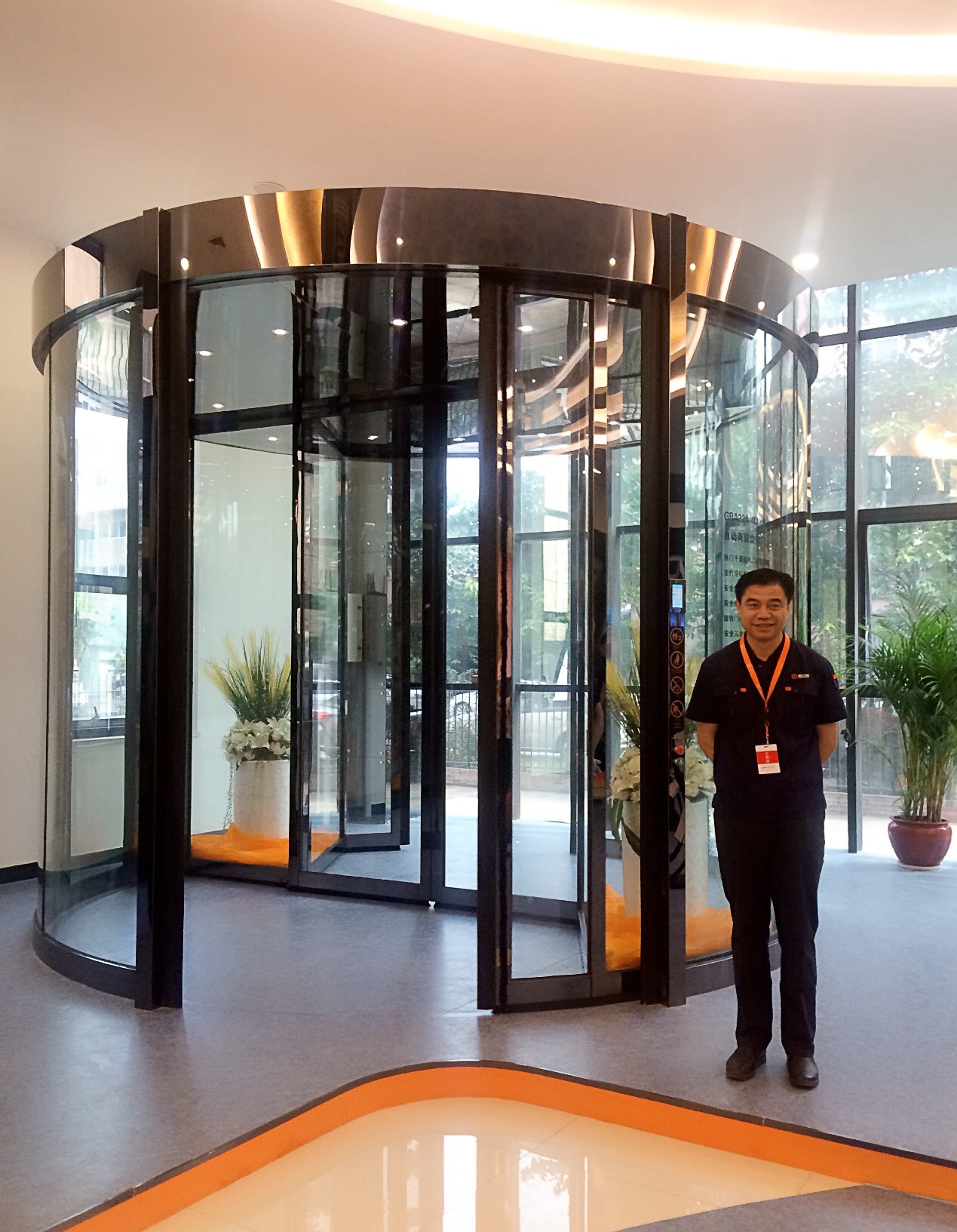Ningbo GDoor Automatic Revolving Doors with Two Wings