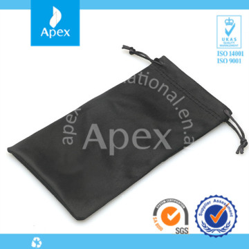 Microfiber drawstring bag phone pouch