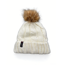 Solid White Knitted Hat for Winter